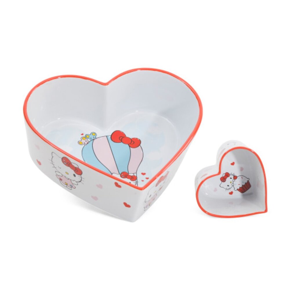 HELLO KITTY 2pk Valentine's Day Friends Heart Bakers, New in Box